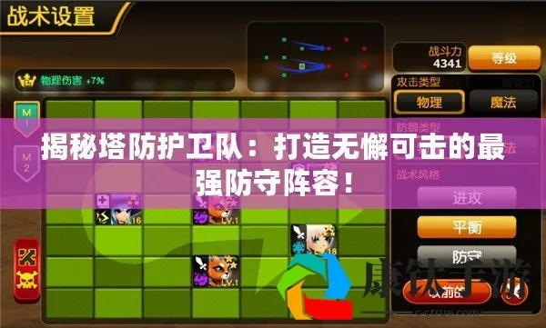 (塔防守卫者攻略阵容)最强塔防守卫者：打造无敌阵容，保卫家园与宝藏共存！